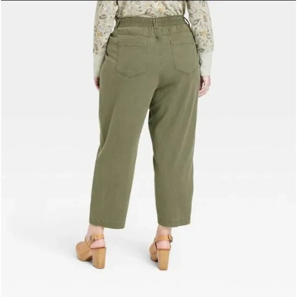Women's Small Mid-Rise Tapered Fit Pants - Knox Rose Olive Green - Picture 5 of 11